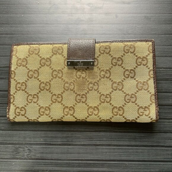 Gucci GG Canvas Long wallet (with coin pocket) Authentic|Used - Picture 1 of 4